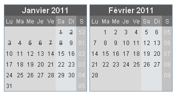 T�l�charger le mod�le de calendrier